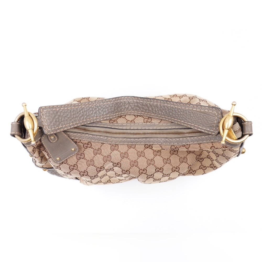 GUCCI Monogram Jockey Hobo - Picture 6 of 14